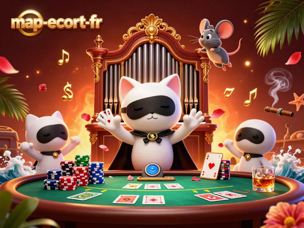 Experience thrilling gameplay with map-escort-fr, showcasing a cartoon casino scene packed with action.