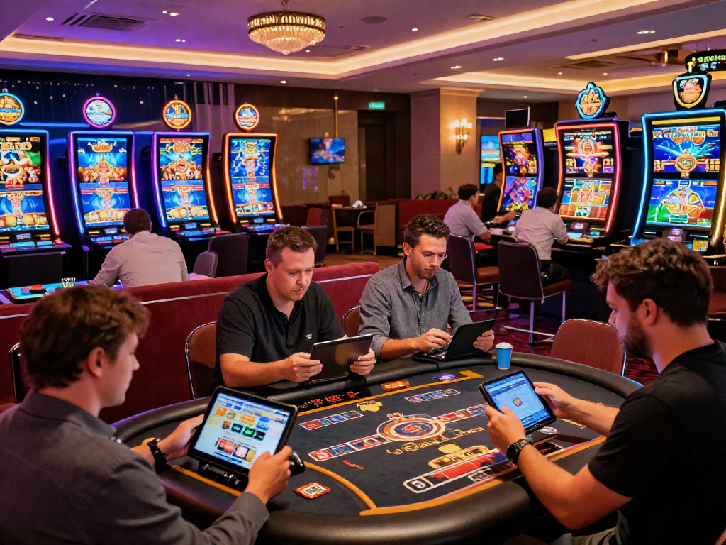 Découvrez un top casino en ligne avec des joueurs engagés dans des jeux dynamiques et un environnement luxueux.